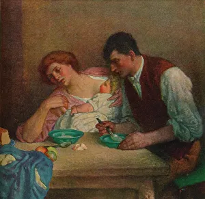 Studio Volume 89 Prints: Supper Time, 1905, (1906). Artist: William Strang
