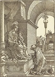 Suppliant Kneeling before the Virgin and Child, c. 1519. Creator: Albrecht Altdorfer