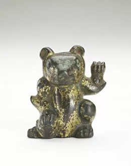 Waving Gallery: Support in the form of bear, Possibly Han dynasty, 206 BCE-220 CE. Creator: Unknown