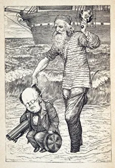 Supporting each man on the top of the tide pub. 1876. Creator: Henry Holiday (1839 - 1927)
