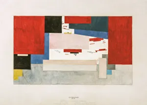 Suprematism. Curtain outline for the Unemployment Committee meeting, 1919