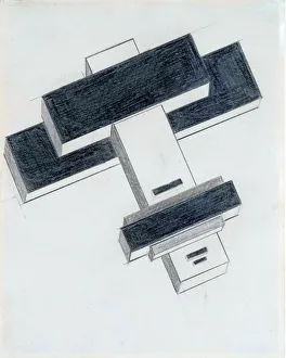 Line Prints: Suprematist Cross Architecton, 1926