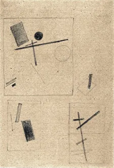 Suprematist Drawing. Artist: Malevich, Kasimir Severinovich (1878-1935)