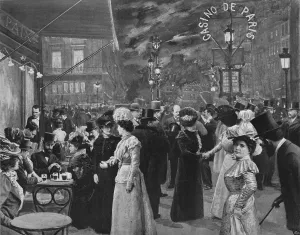 Sidewalk Prints: Sur Le Boulevard - Devant Le Cafe De La Paix, 1900