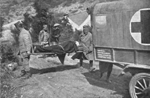 Stretcher Prints: Sur le front d'Orient; Un blesse bulgare abandonne