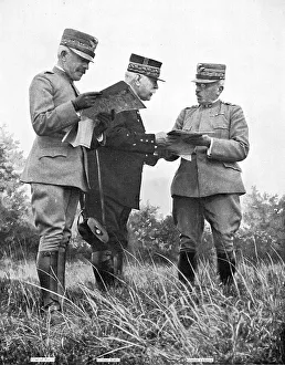Joseph Jacques Cesare Joffre Prints: Sur le front Italien; L'entente des grands chefs, 1915 (1924). Creator: Unknown