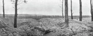 Sur le massif de Moronvilliers; Le mont Cornillet vu de nos tranchees de depart... (1917). Creator: Unknown