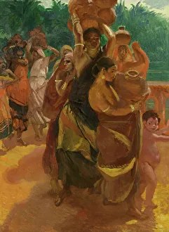 Besnard Albert Prints: Sur le Pont de Trichinopoly (Inde), 04–1911. Creator: Paul Albert Besnard