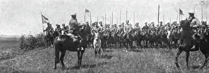 Telegram Prints: Sur le front Russe; le colonel commandant les eclaireurs cosaques, 1916 Creator: Unknown