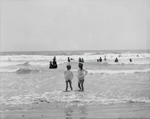 Paddling Prints: Surf bathing, between 1900 and 1905. Creator: Unknown