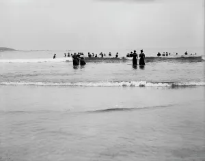 Paddling Prints: Surf bathing, between 1900 and 1905. Creator: Unknown