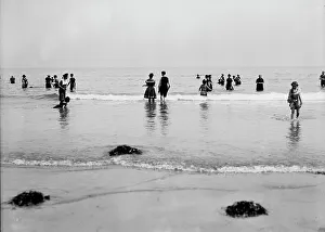 Paddling Prints: Surf bathing, between 1900 and 1905. Creator: Unknown