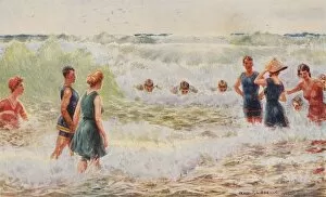 Splashing Gallery: Surf Bathing, 1923. Creator: Unknown