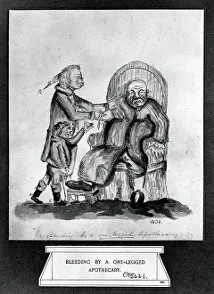 Apothecary Prints: A surgeon-apothecary bleeding a patient