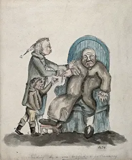 Apothecary Prints: A surgeon-apothecary bleeding a patient