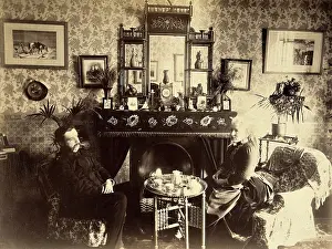 Arm Chair Prints: Surgeon Major and Mrs Gunning. Creator: Unknown