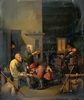Brauwer Adriaen Prints: A surgeon operating on a man's foot