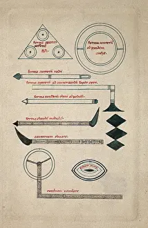 Needle Prints: Surgical instruments, mainly cauterising needles and irons. Creator: Unknown