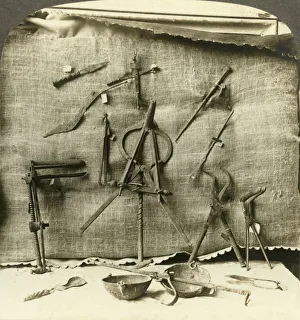Surgical instuments from Pompeii physicians home, Naples, Italy, c1909. Creator: Unknown Surgical instuments from Pompeii physicians home, Naples, Italy, c1909. Creator: Unknown