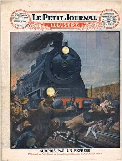 Train Collection: Surpris Par Un Express, 1929. Creator: Unknown