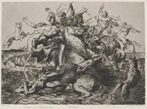 Wild Animals Prints: Surprise, 19th century. Creator: Francois-Nicolas Chifflart