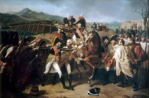 Surprise at the bridge over the Danube on 13 November 1805. Artist: Lethiere, Guillaume Guillon (1760-1832)