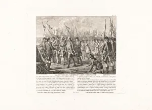 Godefroy Prints: The surrender of the British Army at Yorktown, October 19, 1781, 1784