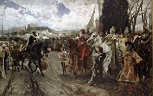 The surrender of Granada, between the Catholic Kings and Boabdil in 2nd January 1492