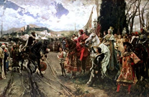 Images Dated 5th April 2014: The Surrender of Granada, painted from 1879 to 1882