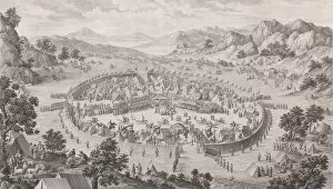 Choffard Gallery: The Surrender of the Khan of Badakhsan, 1772. Creator: Pierre Philippe Choffard
