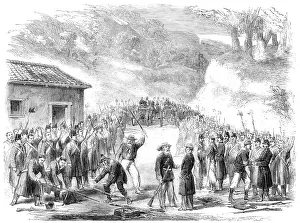Beating Prints: Surrender of the Neapolitan troops at Soveria, Calabria... 1860. Creator: Unknown