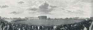 Surrey and Australians Cricket March at Kennington Oval, c1896. Artist: E Hawkins and Co Surrey and Australians Cricket March at Kennington Oval, c1896. Artist: E Hawkins and Co