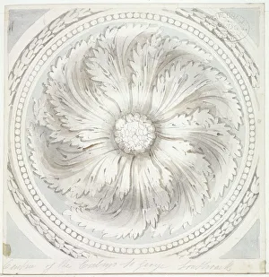 Background Prints: Surround from the ceiling of St George the Martyr, Southwark, London, 1831. Artist
