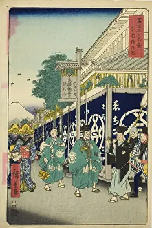 The Suruga District in the Eastern Capital (Toto Suruga-cho), from the series Thirty-six... 1858. Creator: Ando Hiroshige. The Suruga District in the Eastern Capital (Toto Suruga-cho), from the series Thirty-six... 1858