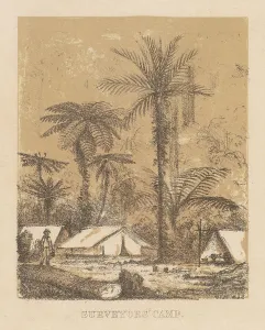 Colonisation Prints: Surveyors Camp, c.1878. Creator: Edith Stanway Halcombe