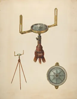 Northern Prints: Surveyors Compass, c. 1937. Creator: Archie Thompson