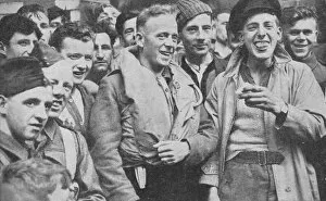 Cheerful Gallery: Some of the survivors of the Arandora Star landing at a Scottish port, 1940, (1940)