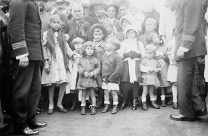 Photographglass Negative Prints: Survivors of Balmes, 1913. Creator: Bain News Service