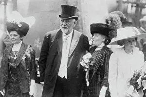 Launch Prints: Susan Carey, Gov. J.M. Carey & wife, Dorothy Knight, 1911. Creator: Bain News Service