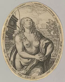 Visscher Gallery: Susanna, 1583. Creator: Hendrik Goltzius