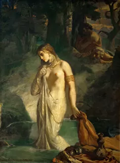 Susanna at her Bath. Artist: Chasseriau, Theodore (1819-1856)