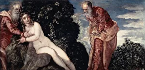 Susannah Collection: Susanna and the Elders, 1555. Artist: Jacopo Tintoretto