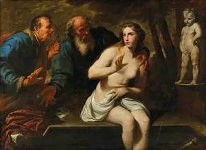 Book Of Daniel Prints: Susanna and the Elders, 1650s. Creator: Vaccaro, Andrea (1604-1670)