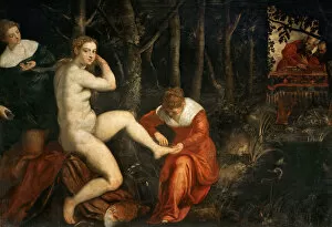 Susannah Collection: Susanna and the Elders. Artist: Tintoretto, Jacopo (1518-1594)