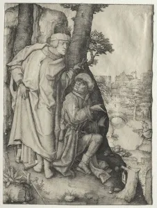 Lucas Van Leyden Dutch Prints: Susanna and the Two Elders, c. 1508. Creator: Lucas van Leyden (Dutch, 1494-1533)