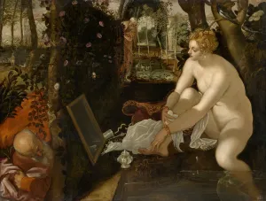 Susannah Collection: Susanna and the Elders, ca 1555. Artist: Tintoretto, Jacopo (1518-1594)