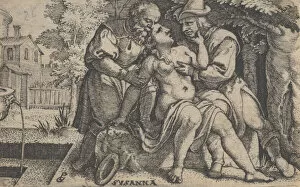 Images Dated 16th August 2021: Susanna and the Elders. Creator: Georg Pencz
