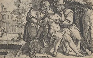 Images Dated 16th August 2021: Susanna and the Elders. Creator: Georg Pencz