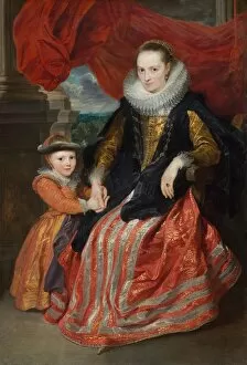 Anthony Van Dyke Gallery: Susanna Fourment and Her Daughter, 1621. Creator: Anthony van Dyck