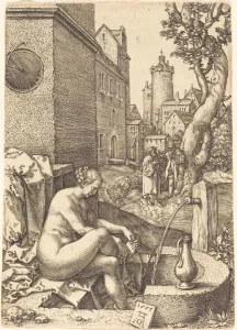 Book Of Daniel Prints: Susanna Surprised by the Two Elders, 1555. Creator: Heinrich Aldegrever